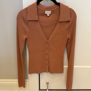 Song of Style Ribbed Knit Top in Soft Pink